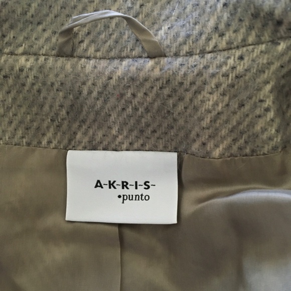 Akris Punto Neutral Brown Angora Mohair Wool Silk Blazer Jacket US 4 Ombre Boho - Picture 10 of 16